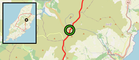 carte montrant l'emplacement de Bungalow sur le parcours de Mountain Course
